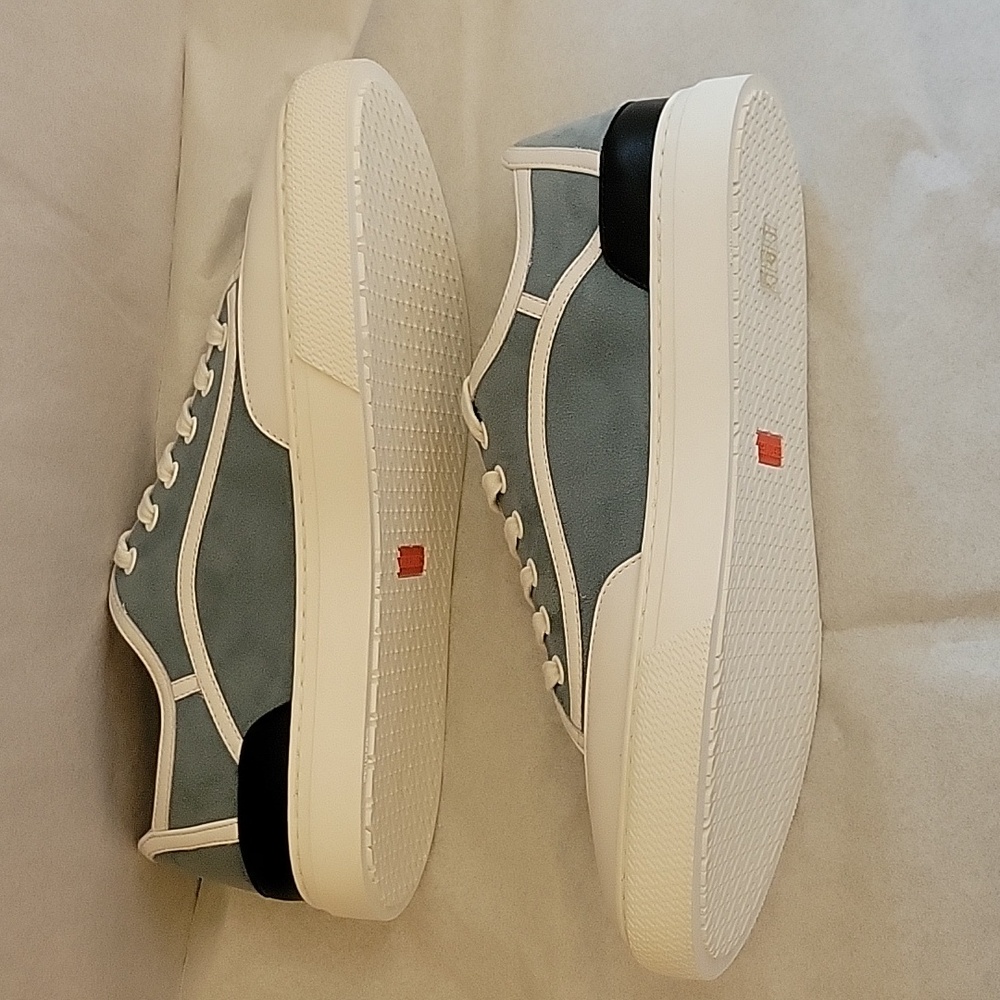 Hermes Light Blue Suede Colorblock Pattern Sneake… - image 5